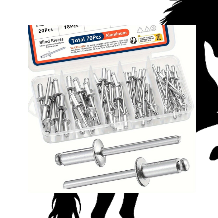 Kit d'Assortiment de Rivets 70 pcs